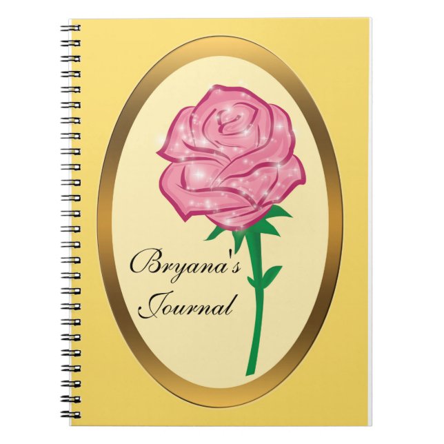 Cahier Journal Rose Pailletée Enchantée (Devant)