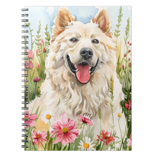 Cahier – Journal Samoyède Aquarelle pour les Amour