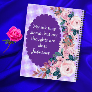 Cahier Lilac Lefty Dessin Floral + Nom de Fille