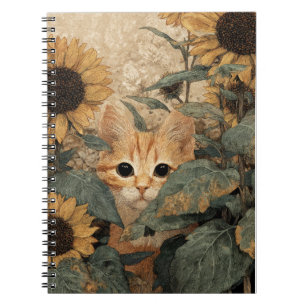 Cahier Mignon Chatons dans les Fleurs