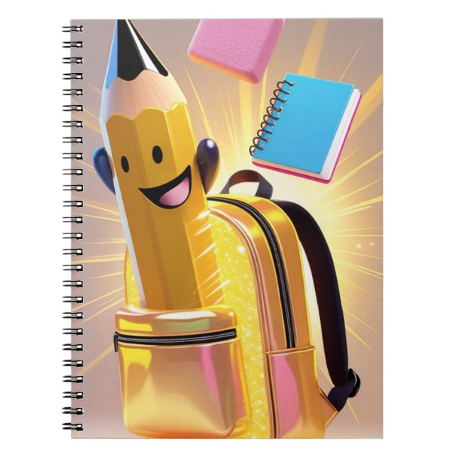 Cahier Mignon de Rentrée pour Enfants | École Amus (Devant)