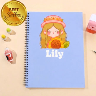 Cahier mignon personnalisé pour filles