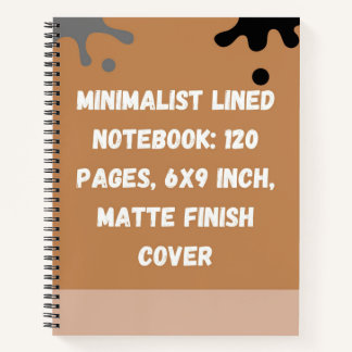 Cahier Minimaliste Ligné : 120 Pages