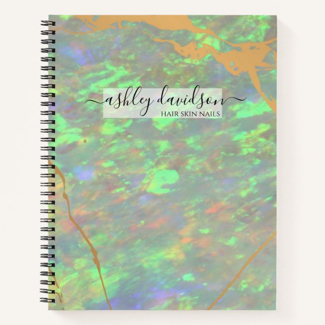 Cahier Moderne Glam Opale Verte (Devant)