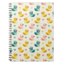 Cahier Motif Canard Aquarelle Pastel Douillet En M