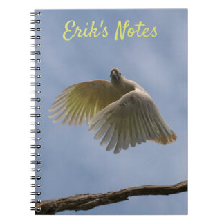 Cahier Oiseau Cacatoès Perroquet Volant dans le Ci