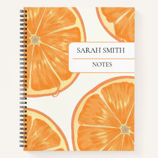 Cahier Orange Esthétique | Journal à Nom Personnal