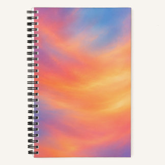 Cahier Pastel Coucher de Soleil Aesthetic Couvertu