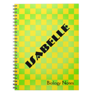 Cahier personnalisé à carreaux rétro des années 90
