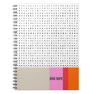Cahier personnalisé à motif rayé coloré