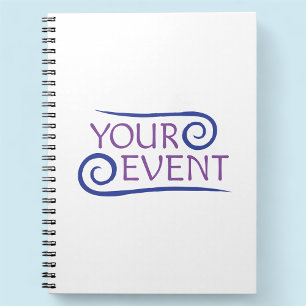 Cahier personnalisé à spirale avec le logo de l'év