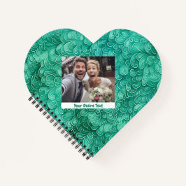 Cahier personnalisé à spirale floral vert mignon