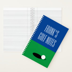 Cahier personnalisé à spirale pour joueur de golf