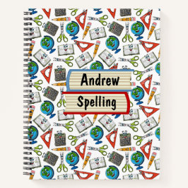 Cahier personnalisé à spirale pour l'école