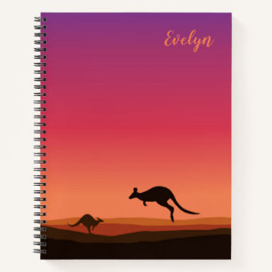 Cahier personnalisé à thème kangourou