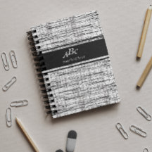 Cahier personnalisé avec monogrammes minimaliste g