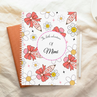 Cahier personnalisé avec nom d'enfant Kawaii Migno