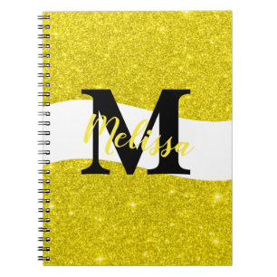 Cahier personnalisé avec paillettes