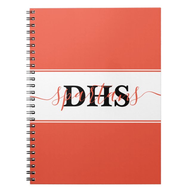 Cahier personnalisé bloc de couleur de l'école (Devant)