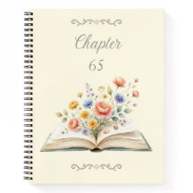 Cahier personnalisé chapitre anniversaire livre ou