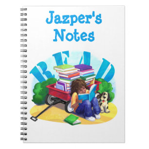 Cahier Personnalisé Chariot de Livre à Lire