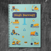 Cahier Personnalisé de Camion de Construction pour