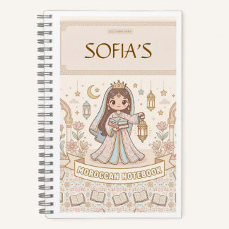 Cahier personnalisé de princesse marocaine pour fi