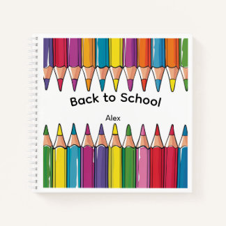 Cahier personnalisé de rentrée scolaire avec crayo