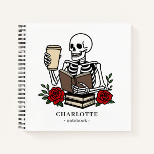 Cahier personnalisé de squelette amateur de livres