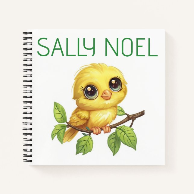 Cahier personnalisé mignon et coloré (Devant)