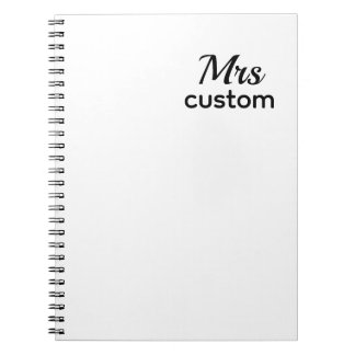 Cahier personnalisé Mme – Nom personnalisé