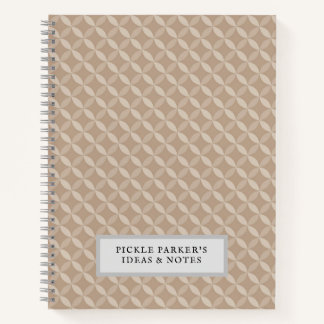 Cahier Personnalisé Motif Géométrique Rétro