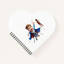 Cahier personnalisé pour l'équipe de super-héros é