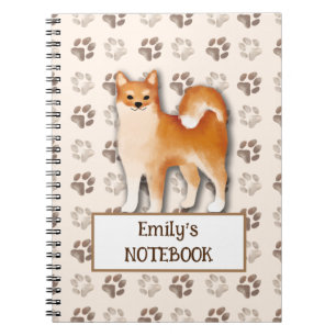 Cahier personnalisé Shiba Inu Cadeau de chien mign