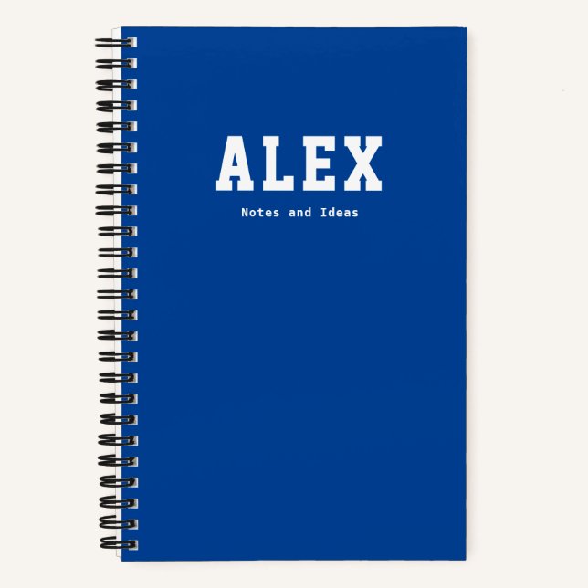 Cahier personnalisé sport gras Notes et idées Bleu (Recto)
