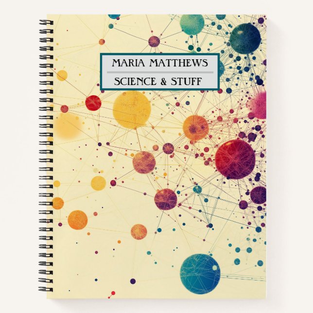 Cahier personnalisé sur le thème de l'espace et de (Devant)