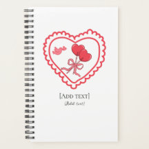 Cahier personnalisé Sweet Heart Lollipop & Bird