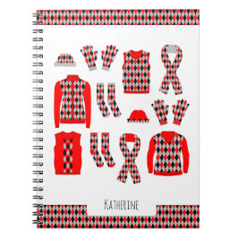 Cahier Photo d'objets à motif Argyle Rouge