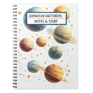 Cahier photo en spirale sur le thème de l'espace p