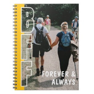 Cahier photo jaune BFF pour toujours et à jamais