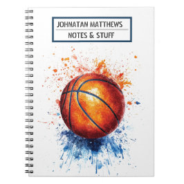 Cahier photo spirale basket-ball pour la rentrée