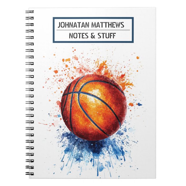 Cahier photo spirale basket-ball pour la rentrée (Devant)