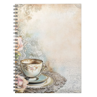 Cahier photo spirale de thé à la victorienne