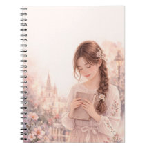 Cahier photo spirale esthétique fille florale de r