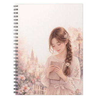 Cahier photo spirale esthétique fille florale de r