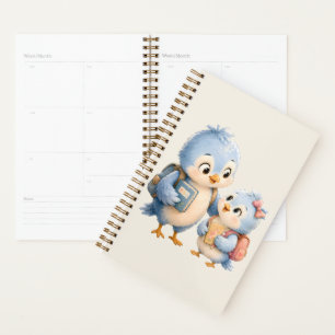 Cahier planificateur joli oiseau