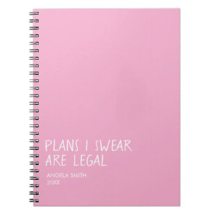 Cahier Plans Que Je Jure Sont Légaux – Humour Noir