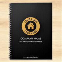 Cahier promotionnel personnalisé avec logo et text