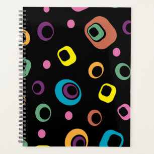 Cahier Relié Mod Rétro Géométrique Abstrait