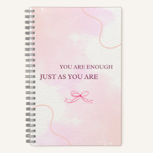 cahier rose, joli journal, papeterie kawaii